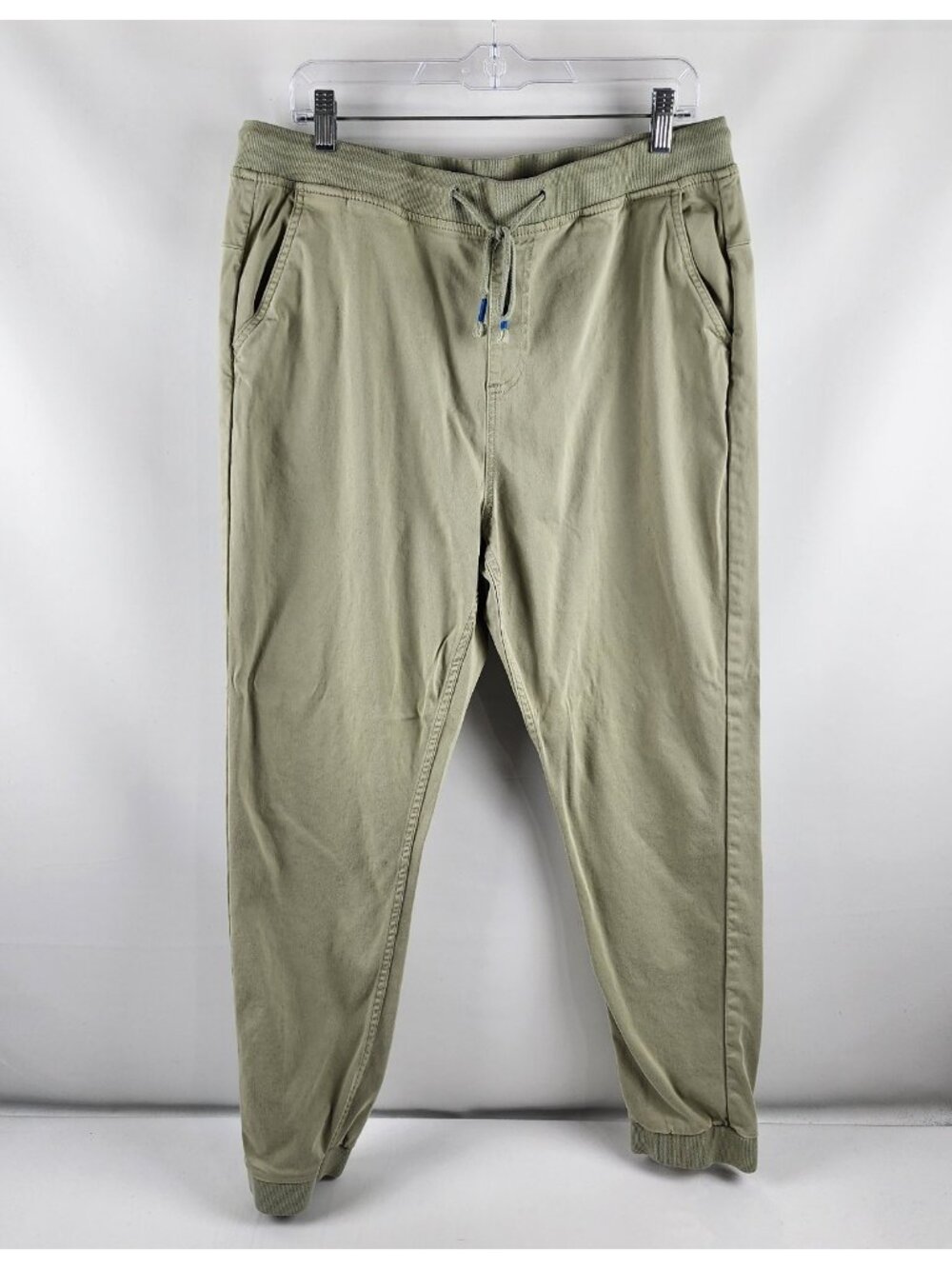 Mugsy Pants Mens XL Green Twill Stretch Highlands Joggers